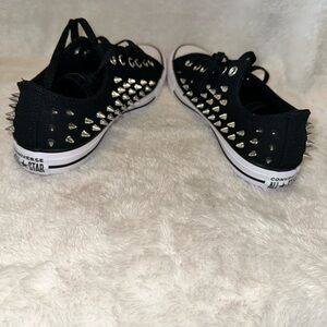 Converse All Star Black Sneakers with Silver Studs